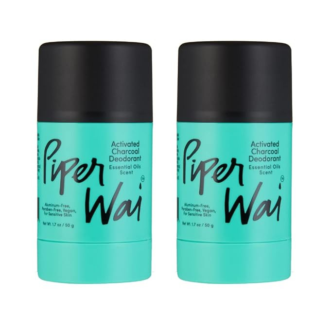 PiperWai Natural Deodorant w/Activated Charcoal | 24-Hour Sweat Protection, Vegan, Aluminum Free ... | Amazon (US)
