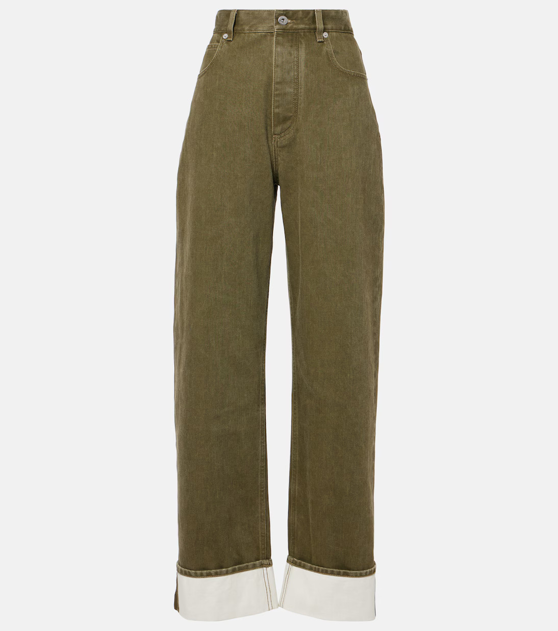 High-rise intrecciato wide-leg jeans | Mytheresa (US/CA)