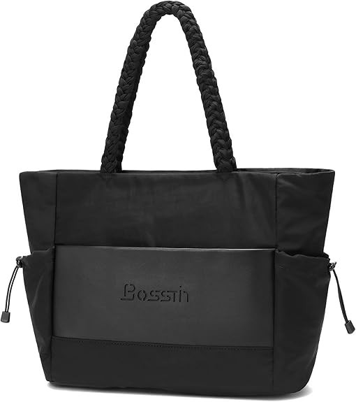 BOSSTIN Tote Bag for Women Large Tote Bag with Zipper Nurse Bag Shoulder Bag Handbag with Compart... | Amazon (US)
