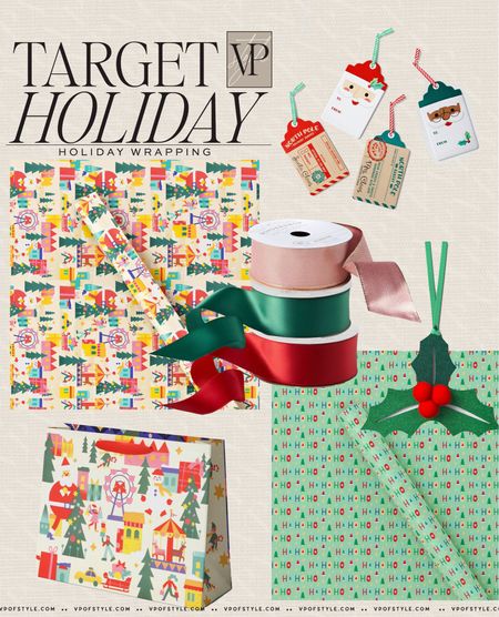 Target Christmas wrapping combos. Cute holiday wrapping paper  

#LTKparties #LTKHoliday #LTKhome
