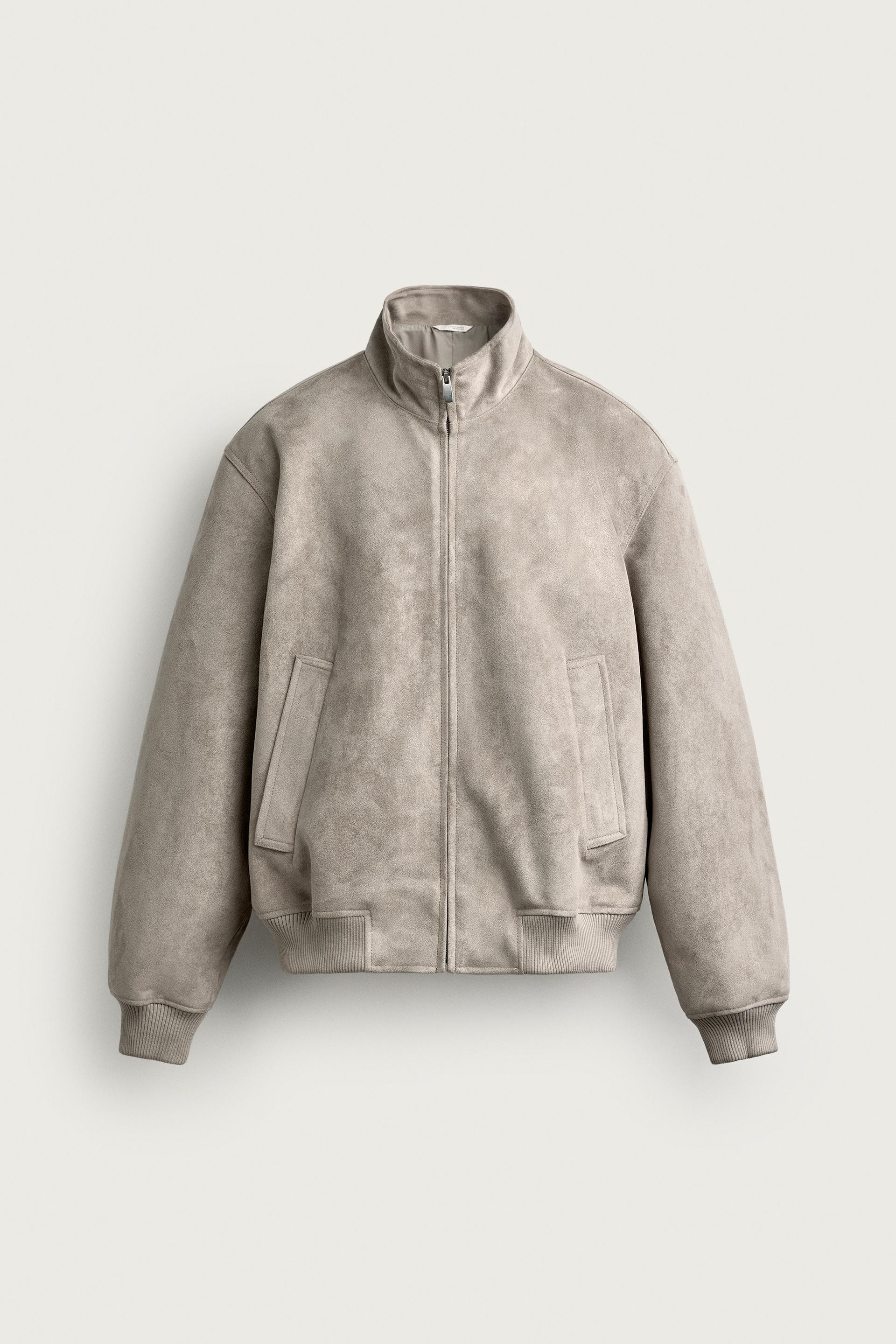 Zara - Regular Fit Faux Suede Jacket - Sand - Xl - Man | Zara US