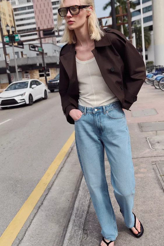 Z.03 STRAIGHT HIGH-WAIST LONG LENGTH JEANS | Zara UK