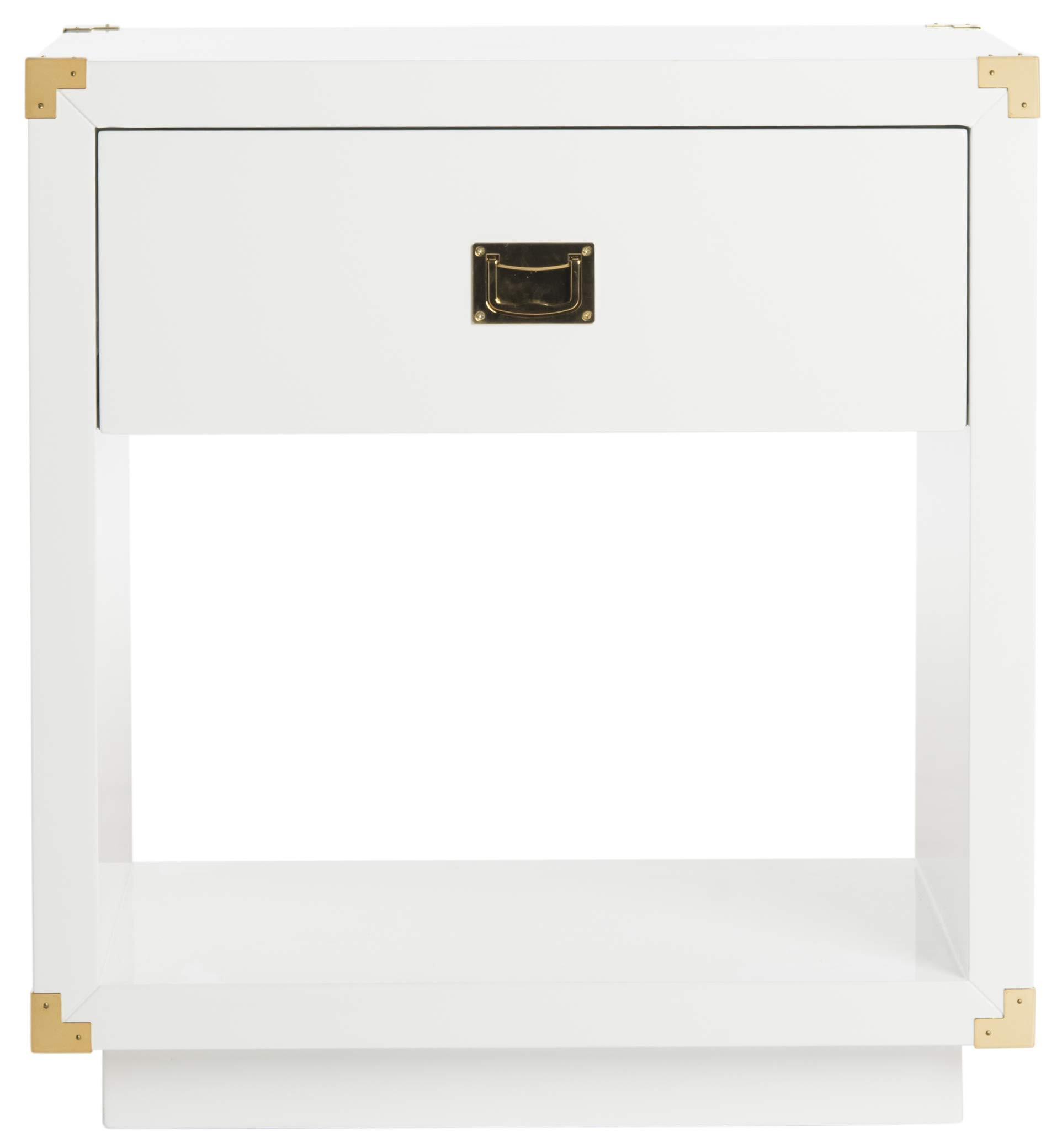 Safavieh Couture Collection Lella White Lacquer Side Table | Amazon (US)