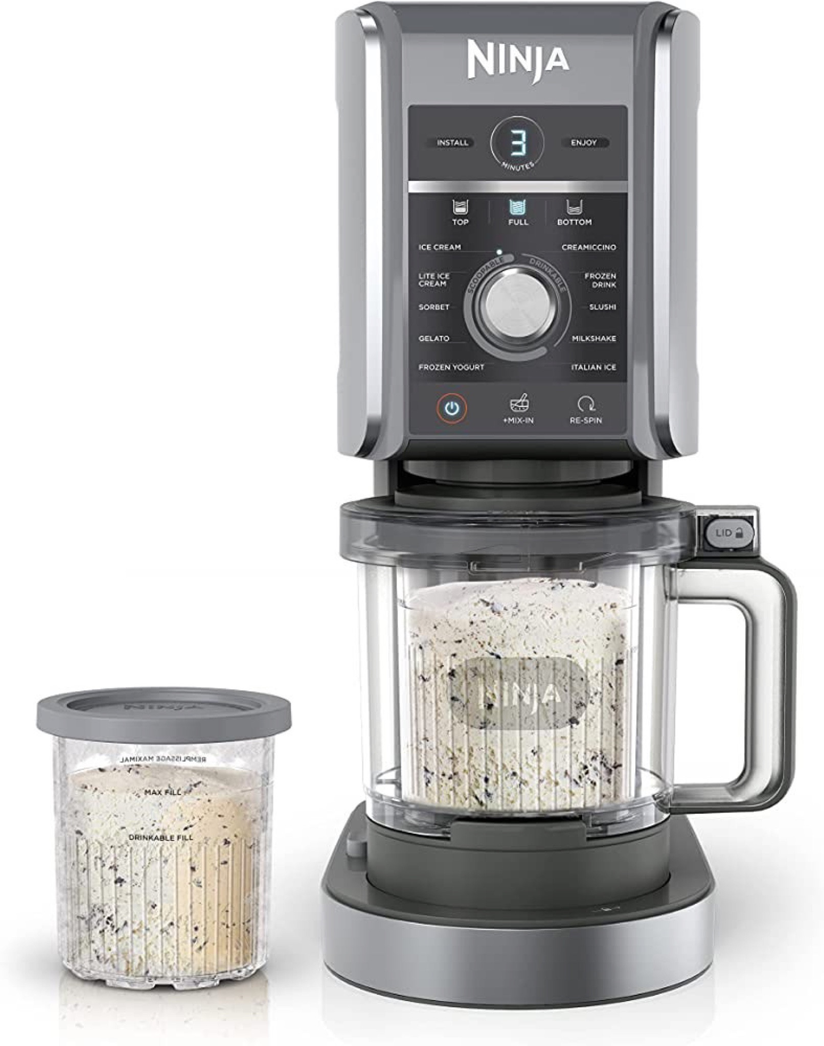Ninia Ice Cream & Frozen Treat
Maker for Ice Cream, Sorbet, Milkshakes, Frozen Drinks & More, 11 Programs, Perfect for Kids, Silver, 11 Functions + (2) 24 oz. Pints

#LTKParties #LTKHome #LTKFamily