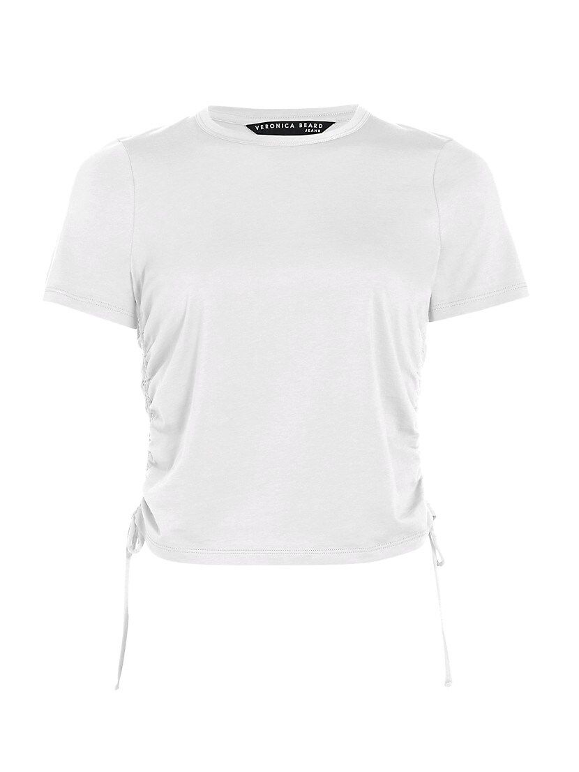 Tazi Ruched Cotton T-Shirt | Saks Fifth Avenue