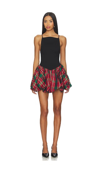 Tinsel Kiss Mini Dress in Red Plaid | Revolve Clothing (Global)