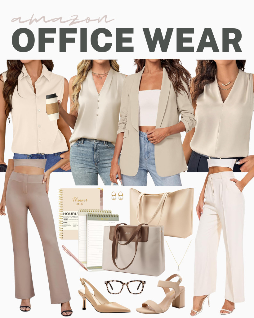 These outfits for the office are everyone’s latest obsession! You can layer a PRETTYGARDEN blazer over sleeveless tops from EVALESS or Blooming Jelly. For your footwear, you can choose from DREAM PAIRS or Rilista. You can style the fit with a LOVEVOOK tote bag and Freekiss’ gold pendant necklace.

#LTKSeasonal #LTKSaleAlert #LTKTravel
 

 