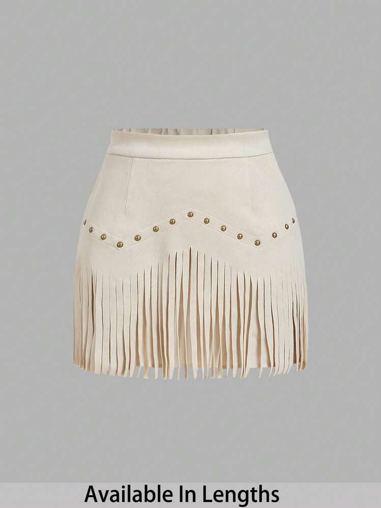 White suede skirt | SHEIN
