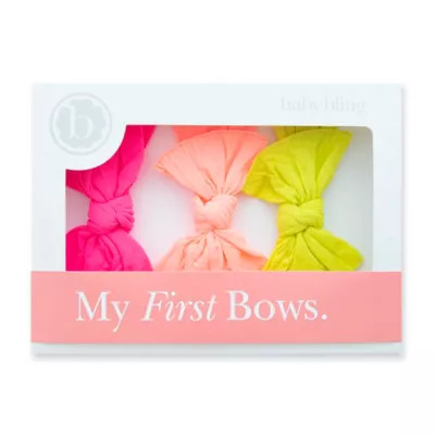 Baby Bling My First Bows 3-Pack Knot Headbands in Neon | Bed Bath & Beyond