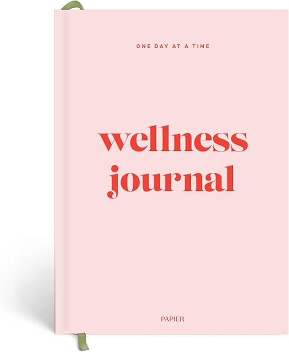 Papier Daily Wellness Journal Diary - Baby Pink, 8.46" L x 6.02" W | Hardback Cover Wellbeing, Gr... | Amazon (US)