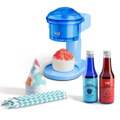 Koji Snow Cone Maker Set: Blue Plastic Shaved Ice Machine & Slushie Maker, Hand Wash, 30W, 6-Volu... | Target