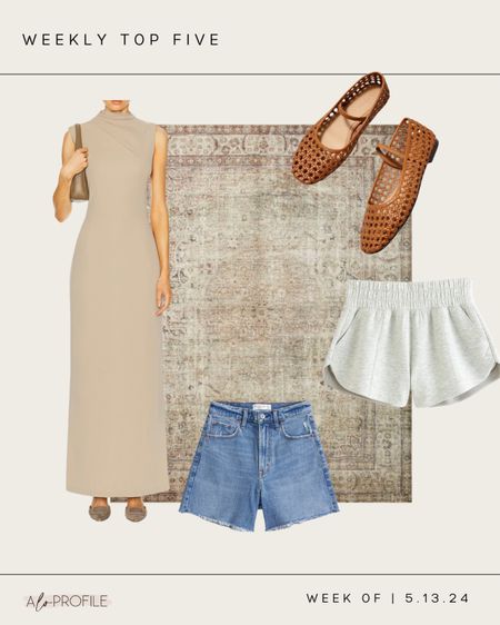 WEEKLY TOP 5// Your favorites of the last week! 🤍 Maternity Style, jeans, Abercrombie jean sale, ballet flats show trend, shoe crush, casual dressing, work dressing, area rug, bedroom rugs, spring summer event dress, workout athletic clothes, athleisure, summer cute outfit styling, on sale, seasonal closet staples 

#LTKStyleTip #LTKBump #LTKHome
