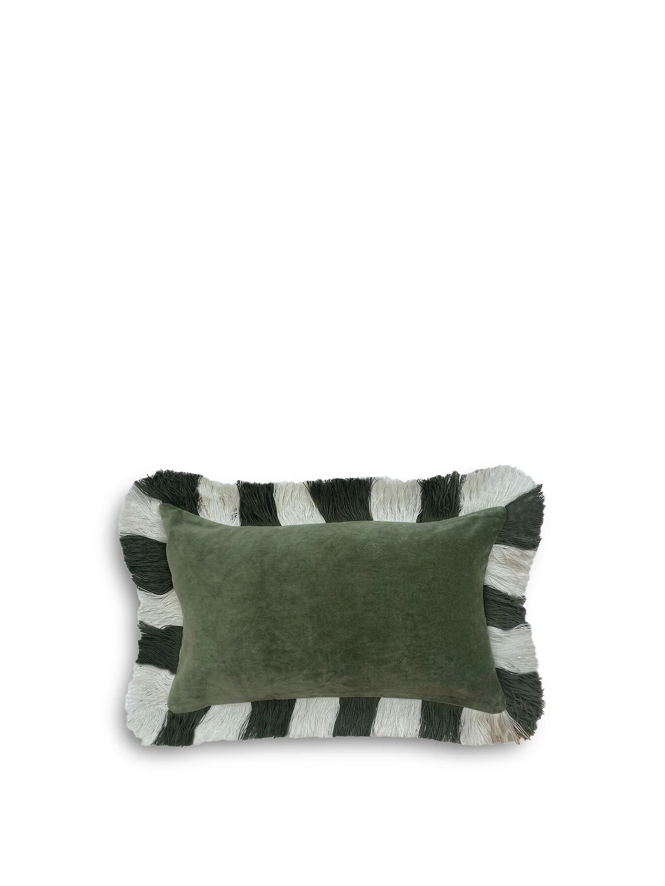 Oblong Fringed FILLED Cushion | Fenwick UK
