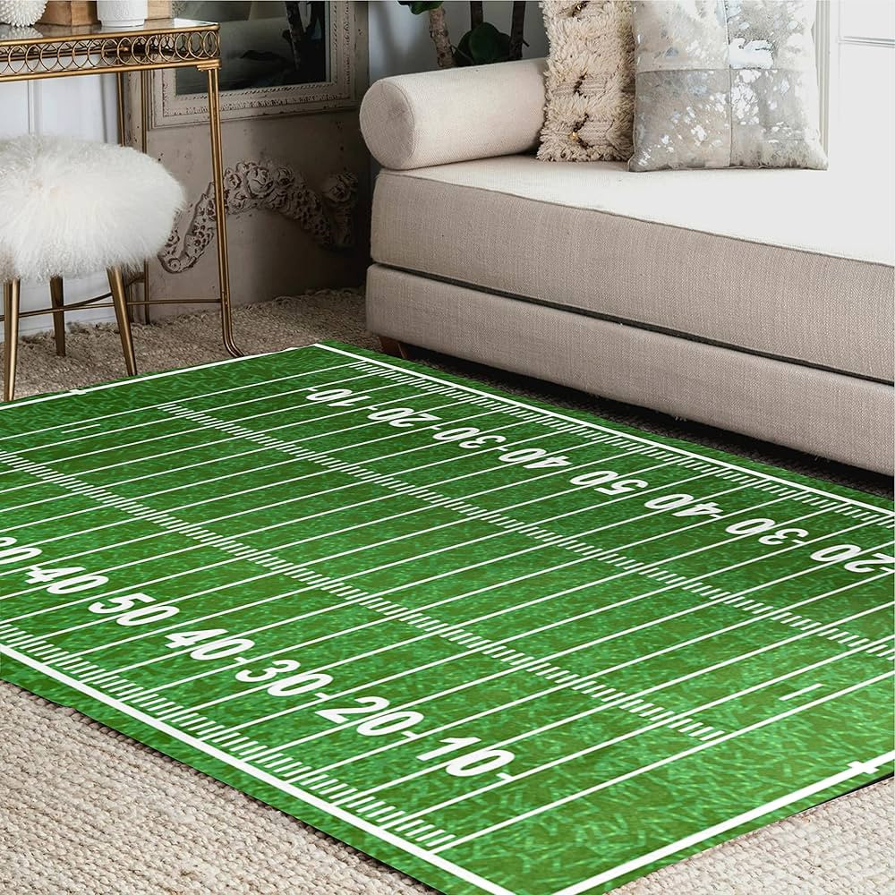 ALAZA American Football Field Green Sport Lover Area Rug Rugs for Living Room Bedroom 7' x 5' | Amazon (US)