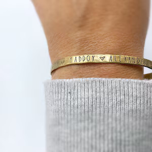 Grandma Gift, Mother's Day Personalized Cuff Bracelet, Personalized Gift for mom, Name bracelet, ... | Etsy (US)