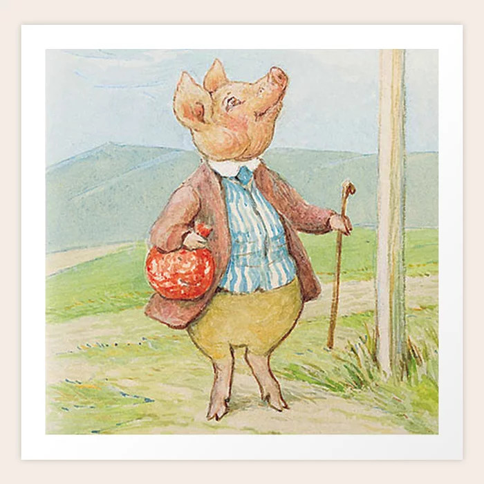 Pigling Bland by Beatrix Potter Art Print | Society6