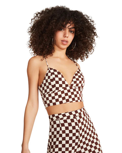 3-PIECE CHECKERED SET BROWN | Steve Madden (US)