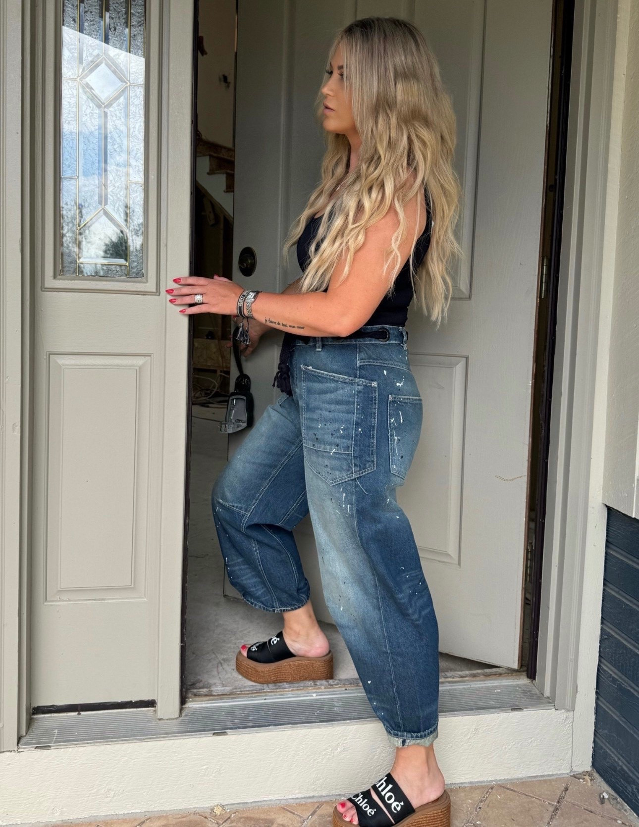 Outfit 
Summer 
Jeans 
Tank 
Bodysuit 
Sandals 
Slides 


#LTKootd #LTKMidsize #LTKOver40