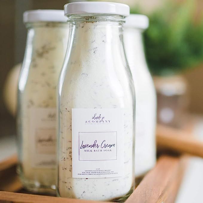 Lavender Cream Bath Milk Soak. All Local Ingredients In A Glass Bottle And Made In The USA. (One ... | Amazon (US)