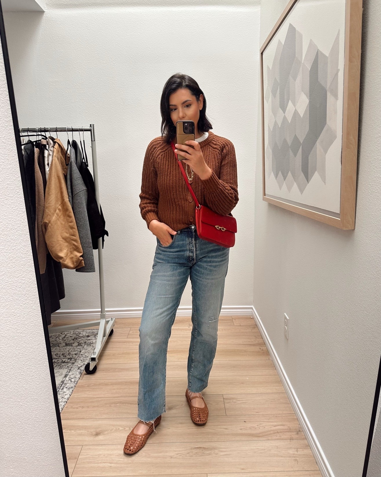Under $40 cardigan! I’m in the medium, true to size fit.

Linked my favorite layering tee as well!

I’m in the 30 of the jeans. Runs snug. 