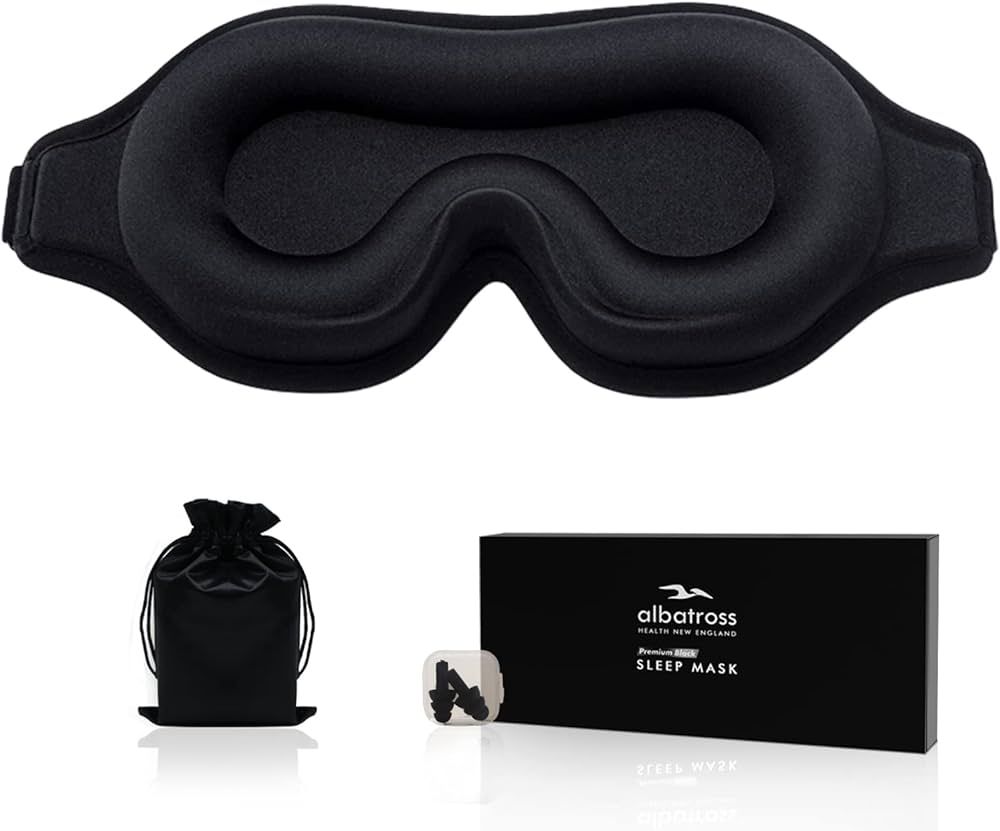 Albatross Health New England Sleep Mask for Men Women, Upgraded 3D Contoured Cup Eye mask with Ad... | Amazon (US)
