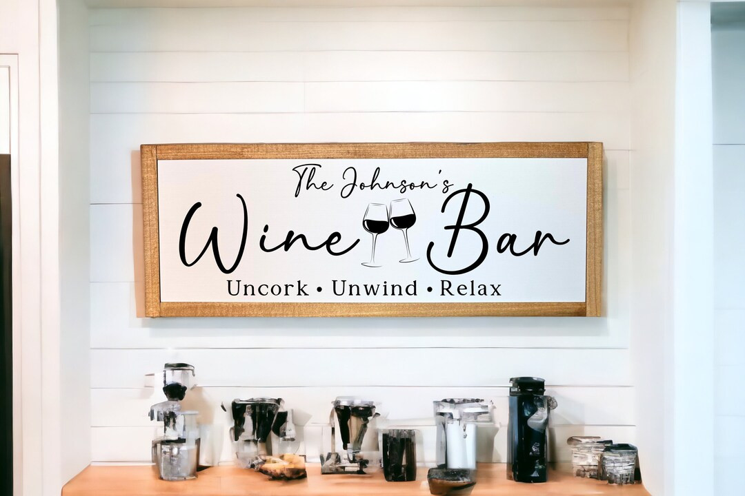 Personalized Wine Bar Sign, Wooden Wine Sign, Wine Cellar Sign, Wine Sign, Cocktail Sign, Wine Lo... | Etsy (US)