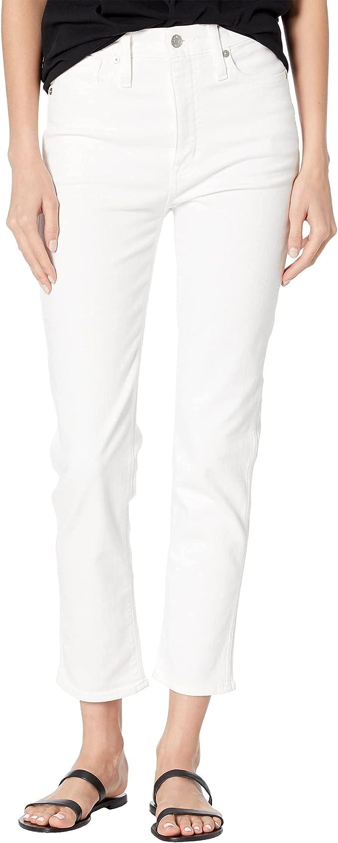 Madewell Stovepipe Jeans in Pure White | Amazon (US)