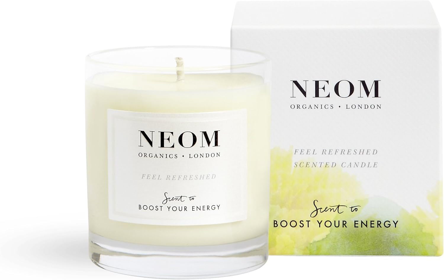 NEOM- Feel Refreshed Scented Candle, 1 Wick | Lemon & Basil | Essential Oil Aromatherapy Candle |... | Amazon (US)