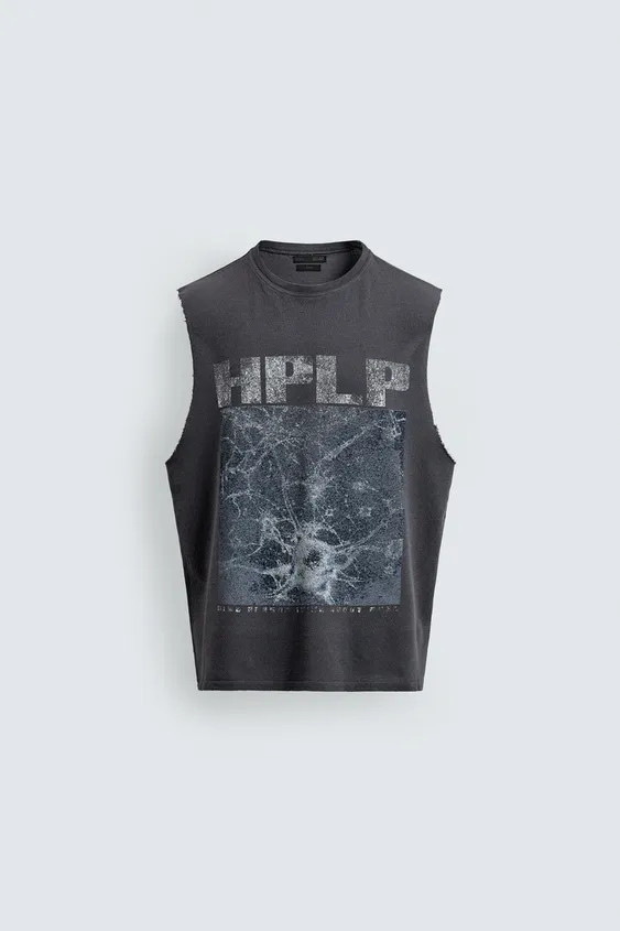 WASHED KNIT PRINTED TANK TOP | Zara US