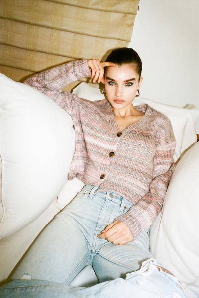 UO Ozzy Boxy Button-Front Cardigan | Urban Outfitters (US and RoW)