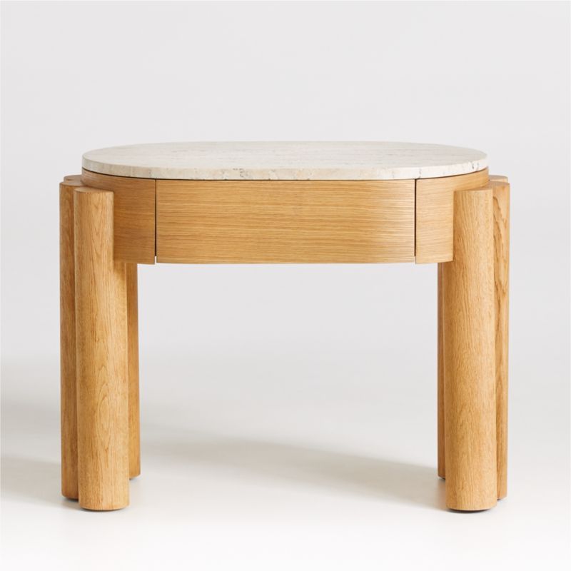 Oasis Oval Wood End Table + Reviews | Crate & Barrel | Crate & Barrel