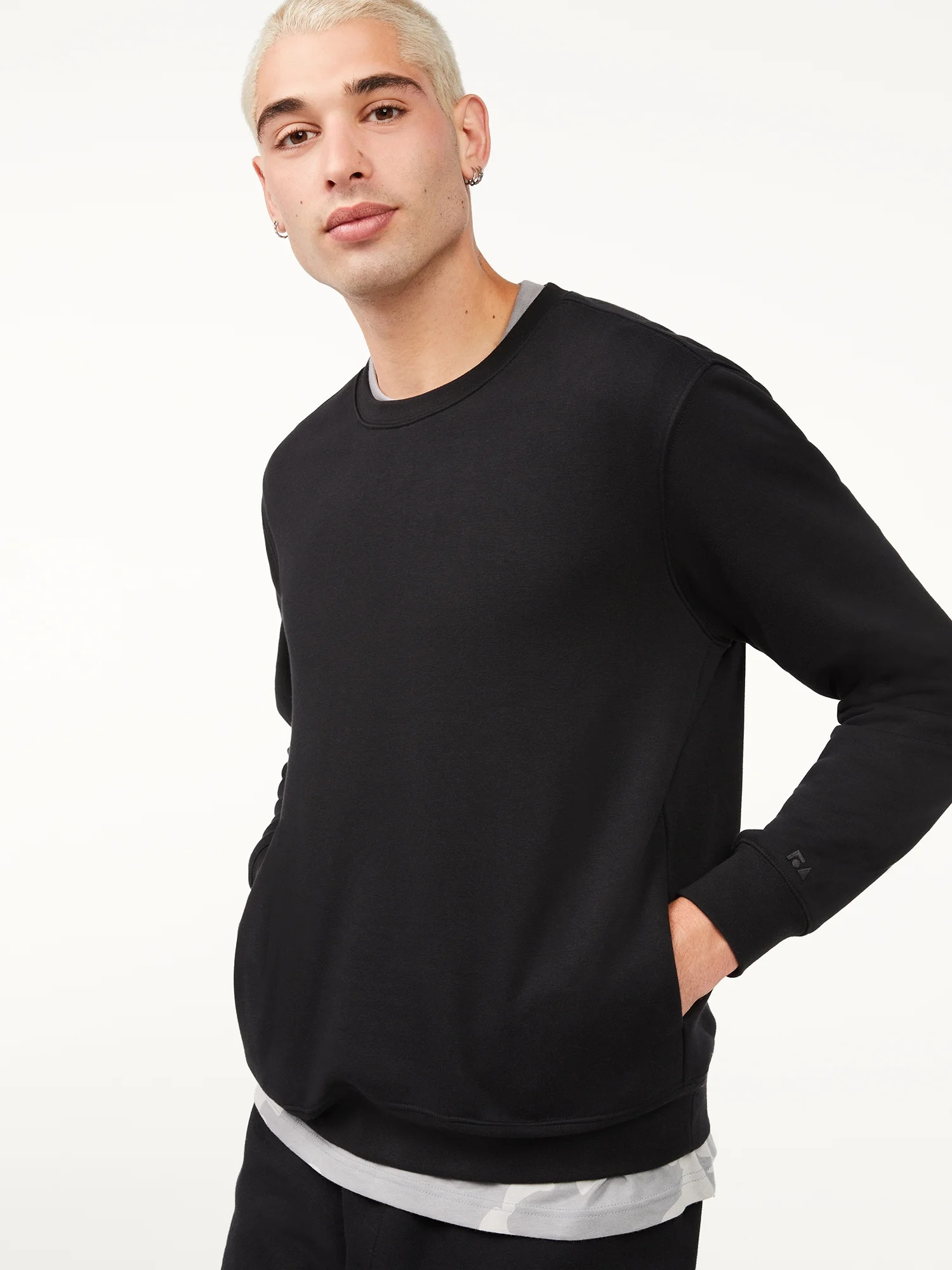 Free Assembly Men's Fleece Crewneck - Walmart.com | Walmart (US)