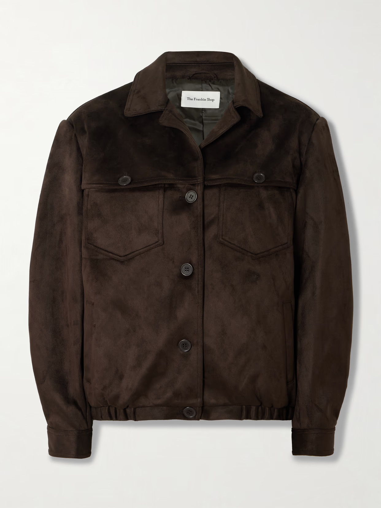 The Frankie Shop - Hester Oversized Brushed Jacket - Brown | NET-A-PORTER (UK & EU)