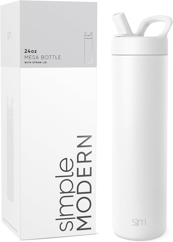 Simple Modern Water Bottle with Straw lid | Insulated Stainless Steel Thermos | Reusable Travel W... | Amazon (US)