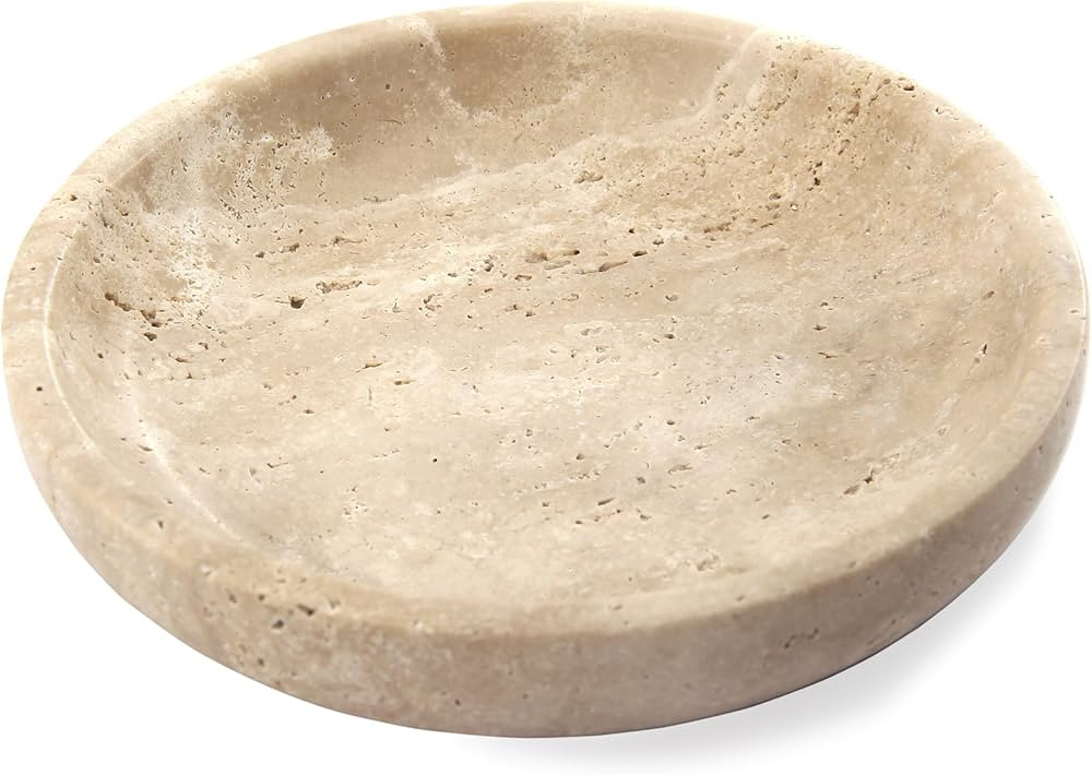 Small Natural Marble Jewelry Tray Key Plate Holder Dish Trinket Decor Catch All Bowl for Ring Ear... | Amazon (US)