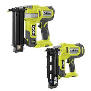 ONE+ 18V Cordless 2-Tool Combo Kit with AirStrike 18-Gauge Brad Nailer and 16-Gauge Straight Finish Nailer (Tools Only) | The Home Depot