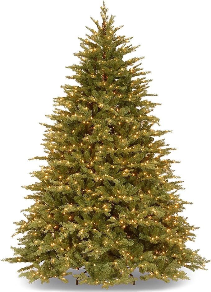 National Tree Company Pre-Lit 'Feel Real' Artificial Full Christmas Tree, Green, Nordic Spruce, W... | Amazon (US)