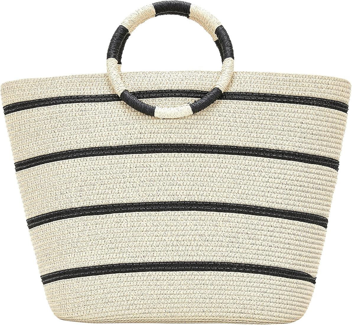 Beach Bags for Women Straw Tote Bag Summer Beach Bag Large Woven Straw Bag for Beach Vacation Hol... | Amazon (US)