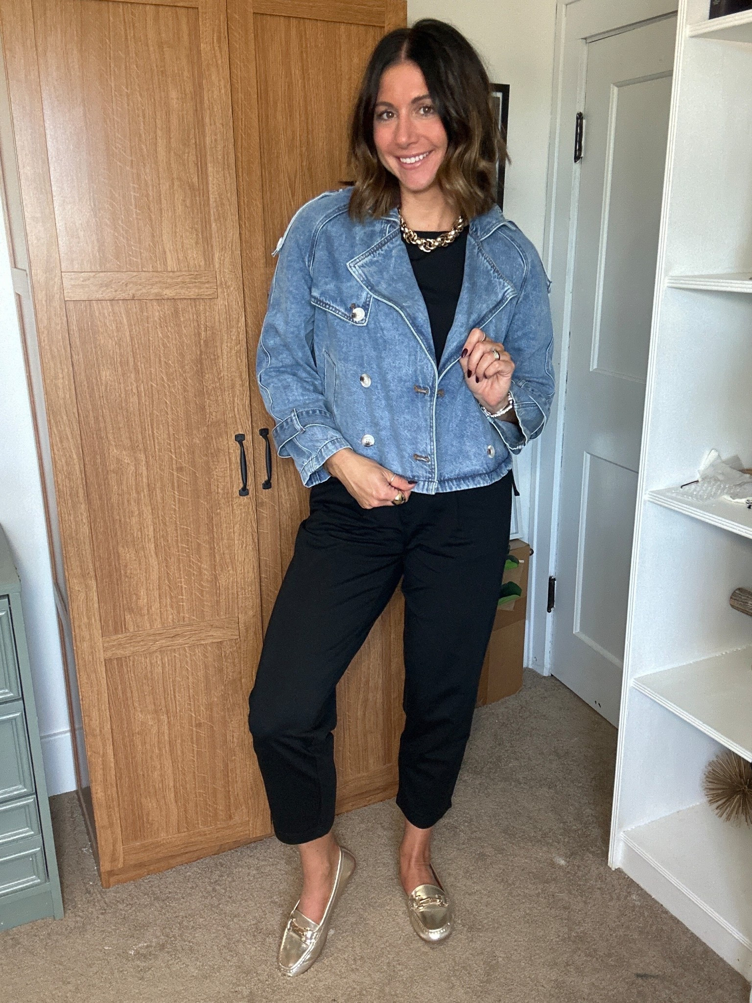 Small in pants // TTS in loafers // small in denim trench 

#LTKStyleTip #LTKSaleAlert #LTKFindsUnder50