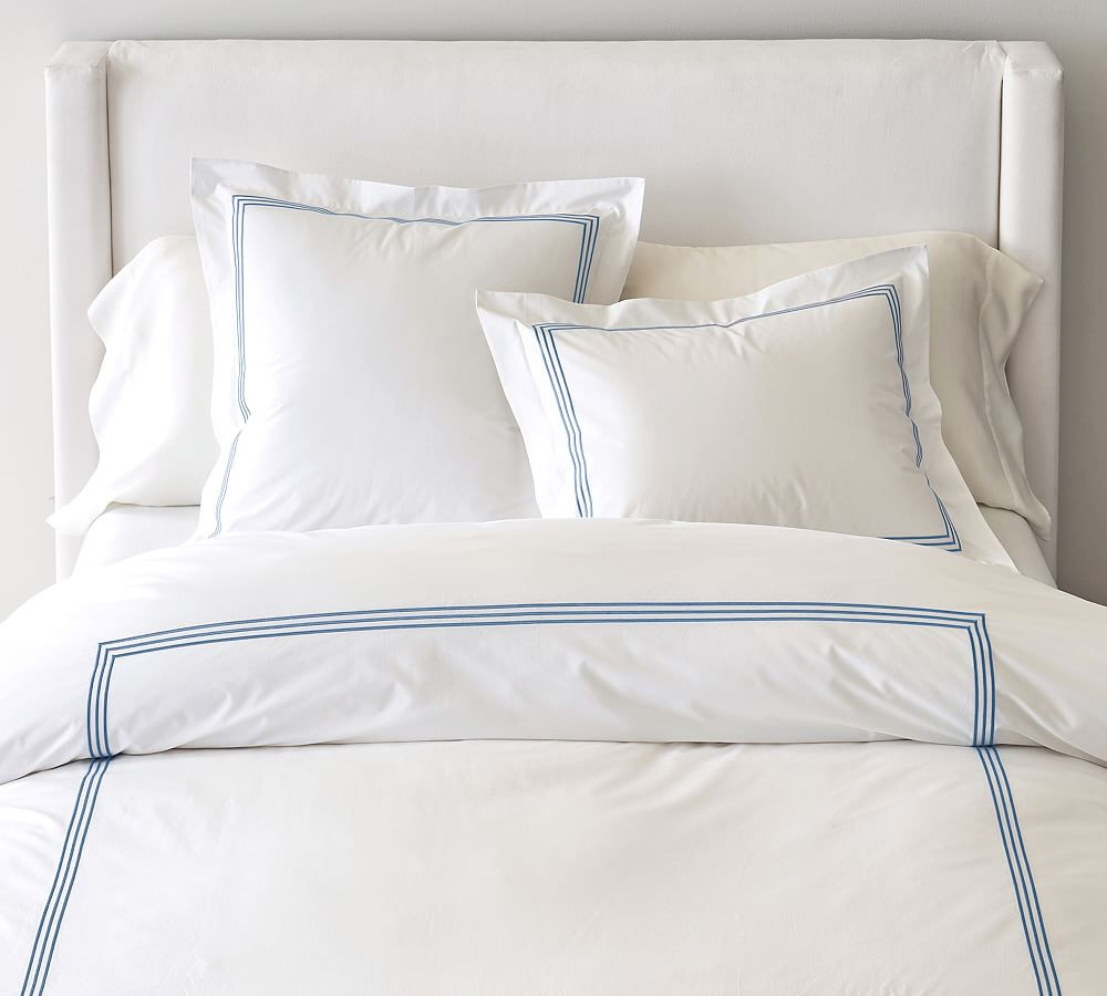 Grand Organic Percale Duvet Cover | Pottery Barn (US)