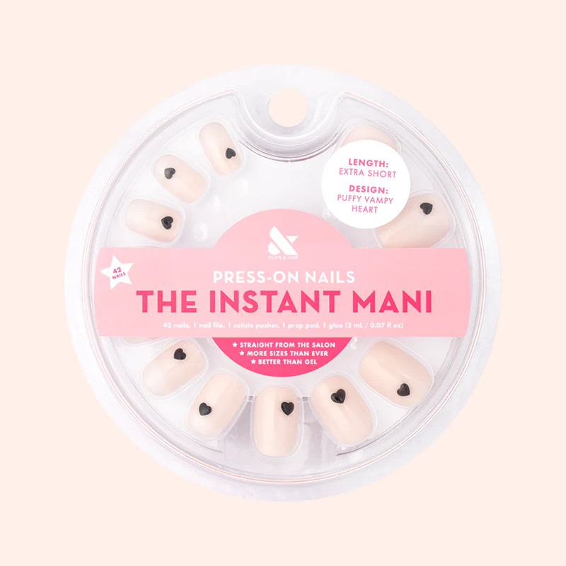 Puffy Vampy Heart - Press-On | Extra Short | Squoval | Olive & June