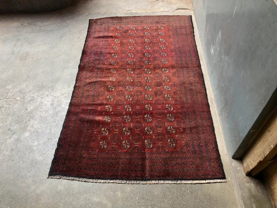 6'6x2'9 ft Stunning Vintage turkmen mori gul rug, afghan rug, medium rug, oriental rug, nomadic r... | Etsy (US)