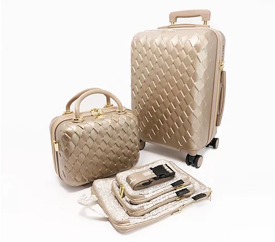 Triforce Hardside Carry-On with Beauty Case and 3 Packing Cubes | QVC