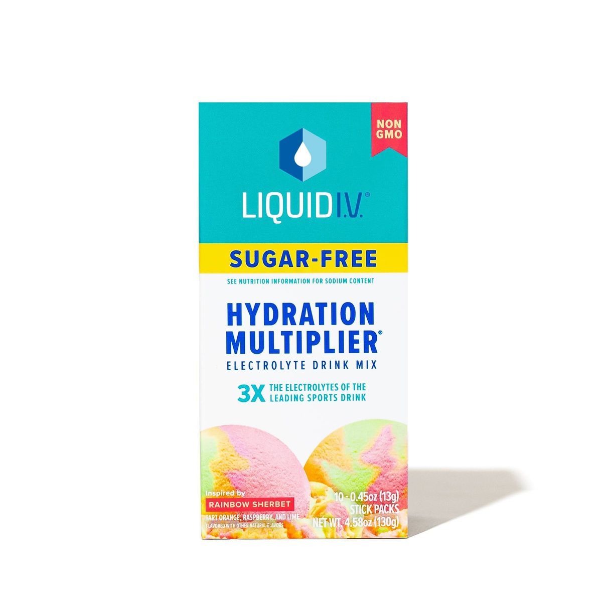 Liquid I.V. Sugar Free Hydration Multiplier Vegan Powder Electrolyte Supplements - Rainbow Sherbe... | Target