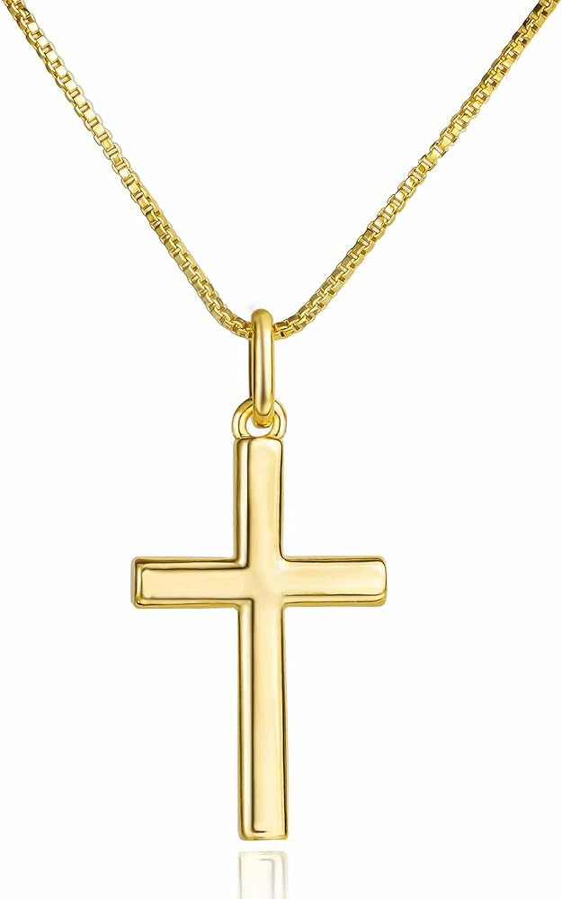 14K Real Gold Plated Cross Necklace for Women, Dainty Christian Cross Pendant Necklace, Hypoaller... | Amazon (US)
