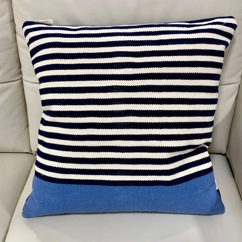 Kate Spade NY Double Stripe Navy Blue Fill Shell Zippered 20"x20" Throw Pillow | eBay | eBay US