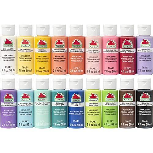 Apple Barrel Acrylic Paint Set, PROMOTCK 18 (2 fl oz/59 ml) Assorted Matte Finish Colors For Paintin | Amazon (US)