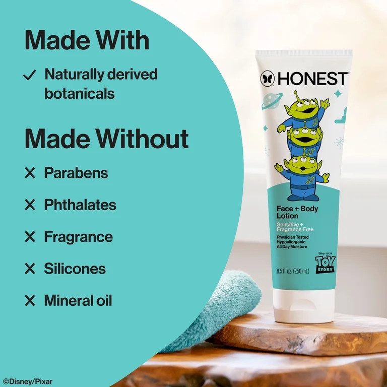 The Honest Company Disney Pixar Toy Story Fragrance Free Face and Body Lotion, 8.5 fl oz - Sensit... | Walmart (US)
