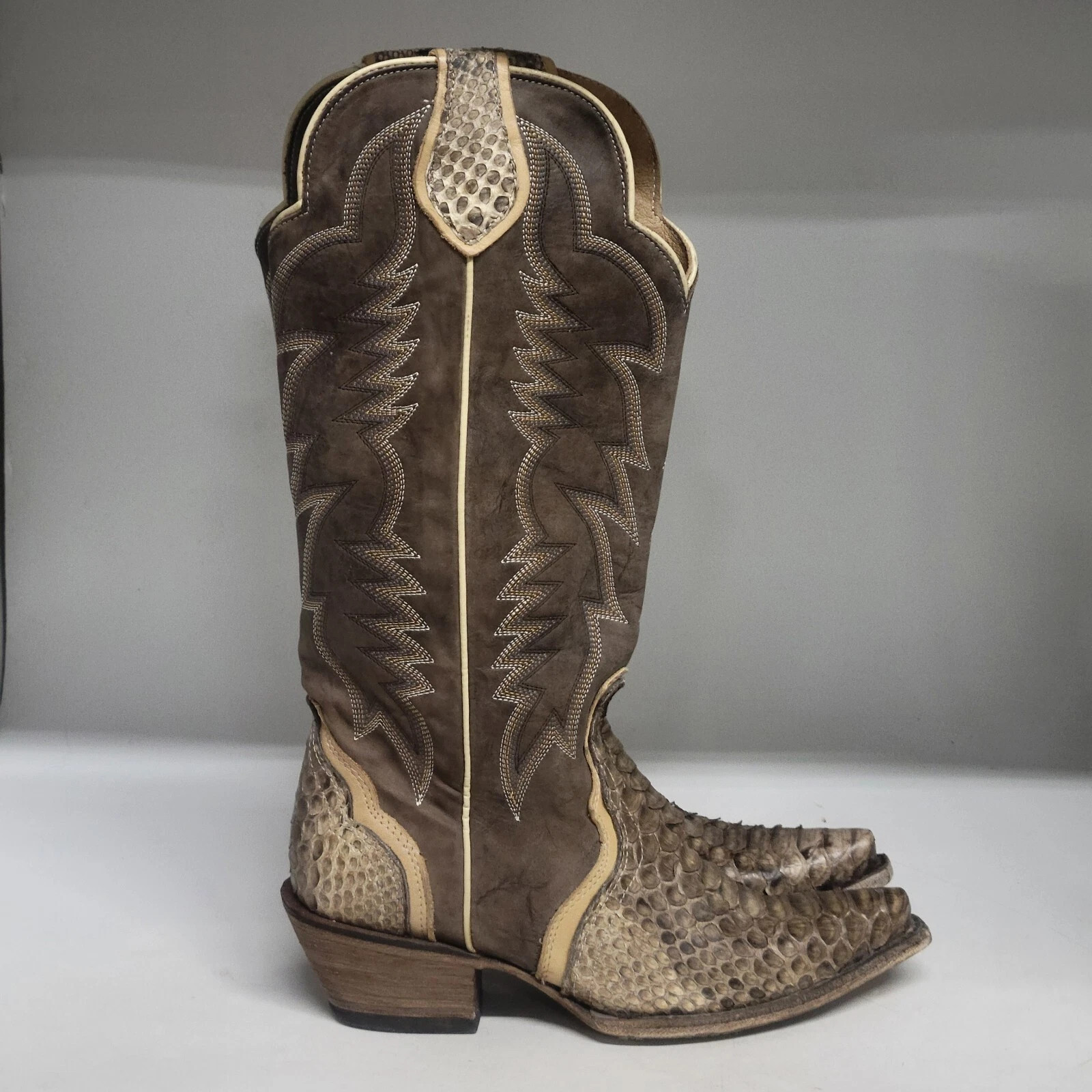 Idyllwind Triad Exotic Python Western Boot Brown Womens Size 7B  | eBay | eBay US