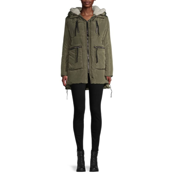 Jason Maxwell Women's Side Zip Puffer Coat | Walmart (US)